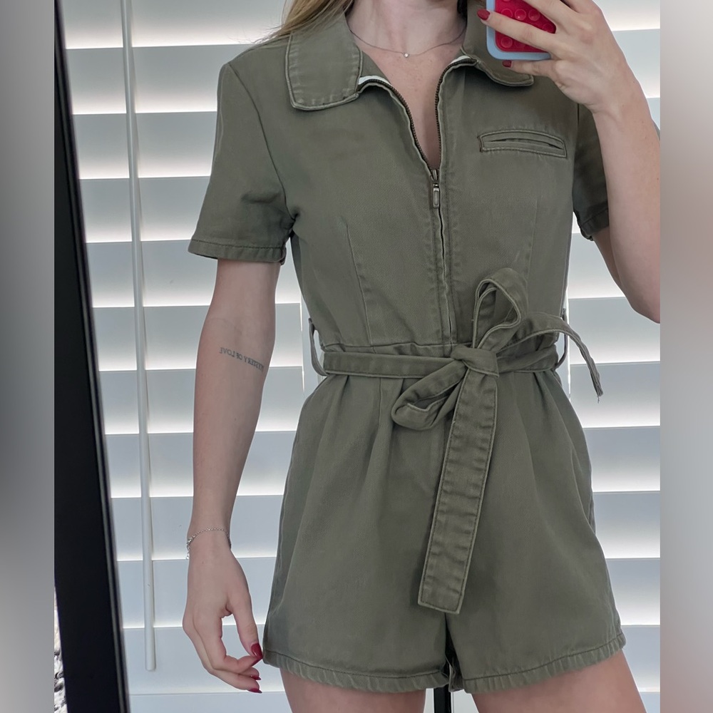 BDG Green Denim Women's Romper